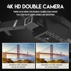 Drone professionnel E88 4K avec caméra grand angle HD 1080P, WiFi, FPV, recommandé de tenir un importateur RC pliable, hélicoptère quadrirotor, jouets pour enfants