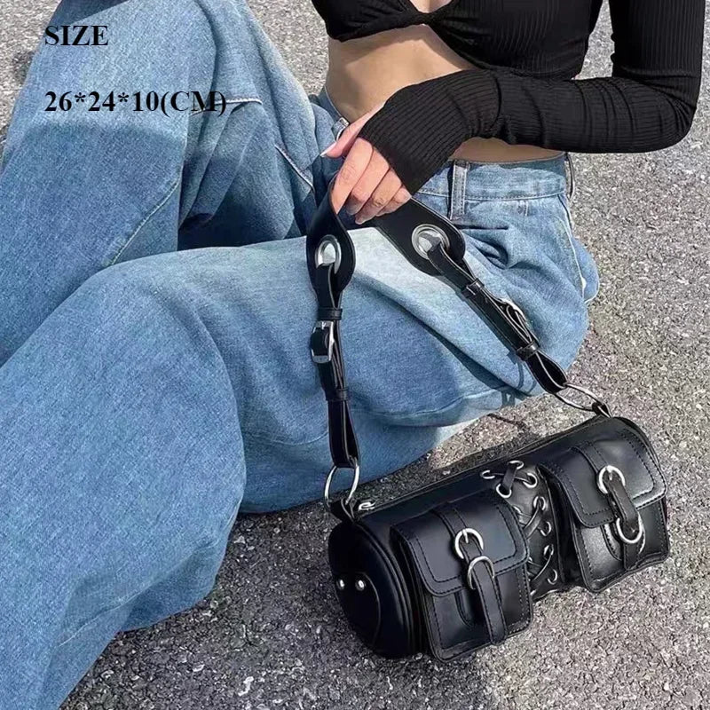 Richme Punk Bolso Mujer mode 2025 tendance nouveau Design chaînes bandoulière sacs à bandoulière Harajuku Y2k PU individualité dames sacs
