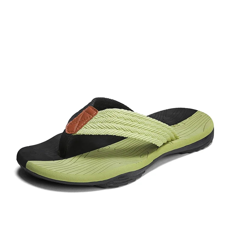 Pantoufles d'été pour hommes, tongs de marque à la mode, chaussures d'extérieur confortables et décontractées, sandales de plage antidérapantes, 6 couleurs
