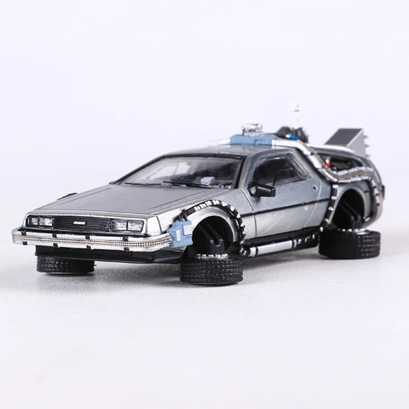 MJ 1:64 DeLorean DMC I II III retour vers le futur Machine du temps Mr.Fusion modèle de véhicule jouet moulé sous pression