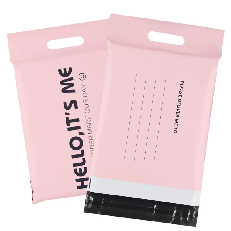 Sacs d'expédition personnalisés, 50 pièces, boîte à chaussures cadeau en plastique, sacs d'emballage de produits, sacs Express étanches, impression de Logo