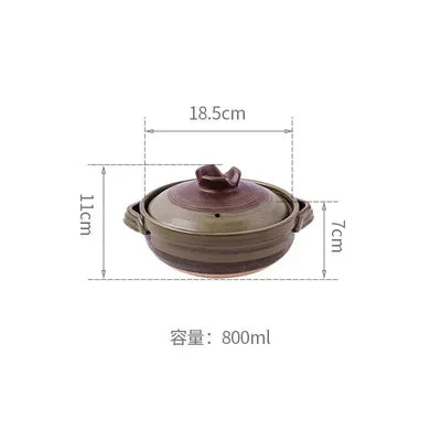 Casserole en céramique de Style japonais, petite casserole noire en argile, ustensiles de cuisine pour la maison, fournitures de cuisine, casserole à soupe, 1 pièces