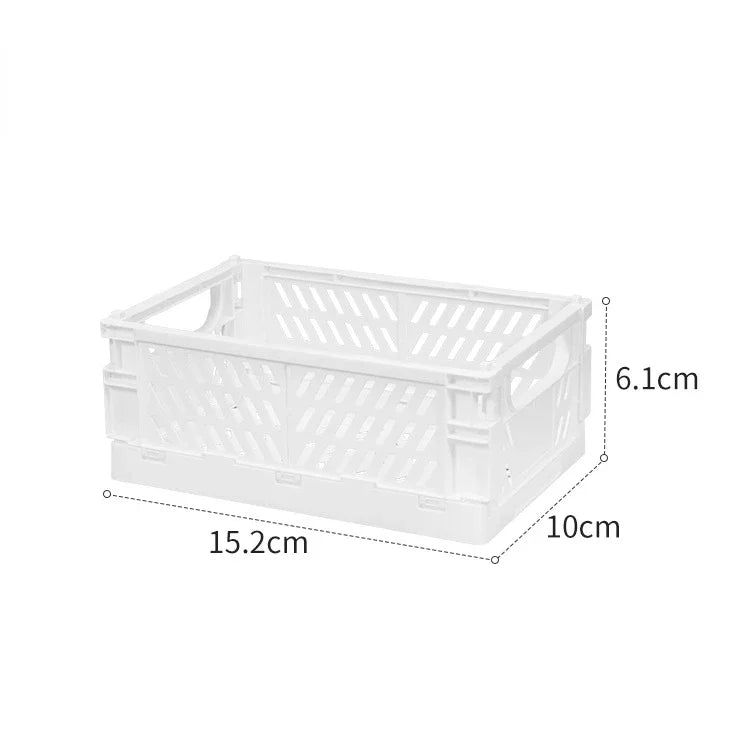 Caisse de rangement pliable en plastique, panier pliable, empilable, mignon, maquillage, bijoux, jouets, boîtes pour boîte de rangement, organisateur Portable