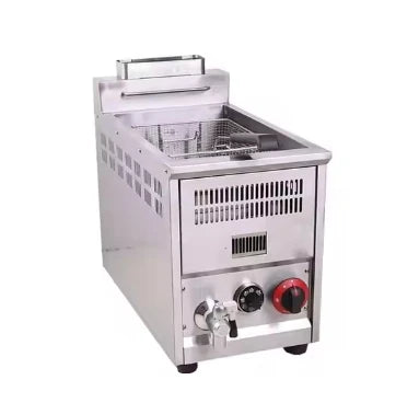 Industrie simple gaz friture maïs chien utilisé Propane friteuse Machine frites et poulet frit salle à manger rapide