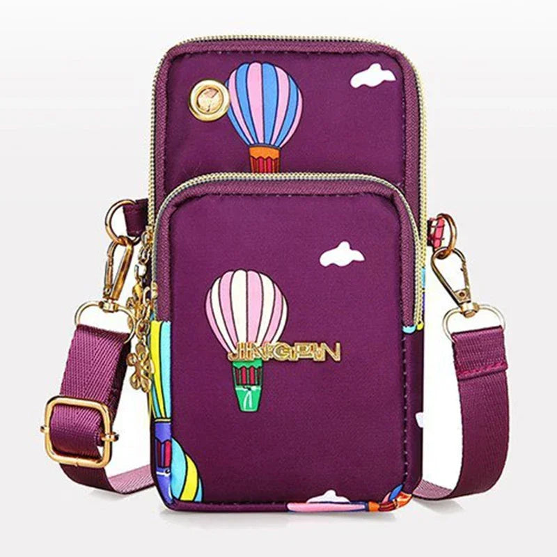 Sac à bandoulière pour téléphone portable pour femme, mini sacs, sac à monnaie de la colonne vertébrale, couverture de course au cou, portefeuille à 3 couches, mode pour maman