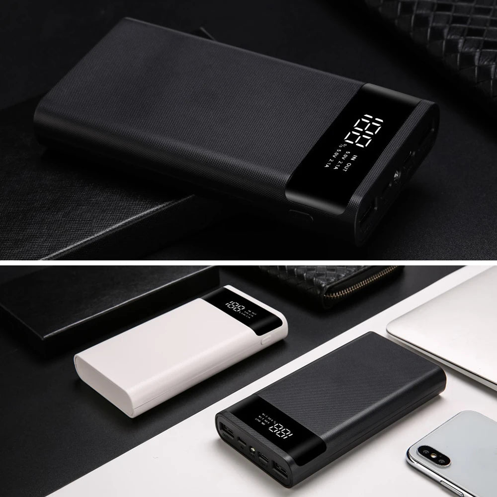 DIY18650 batterie stockage boîte de chargement boîte de rangement sans batterie double USB type-c 5V adapté pour iPhone Xiaomi Huawei