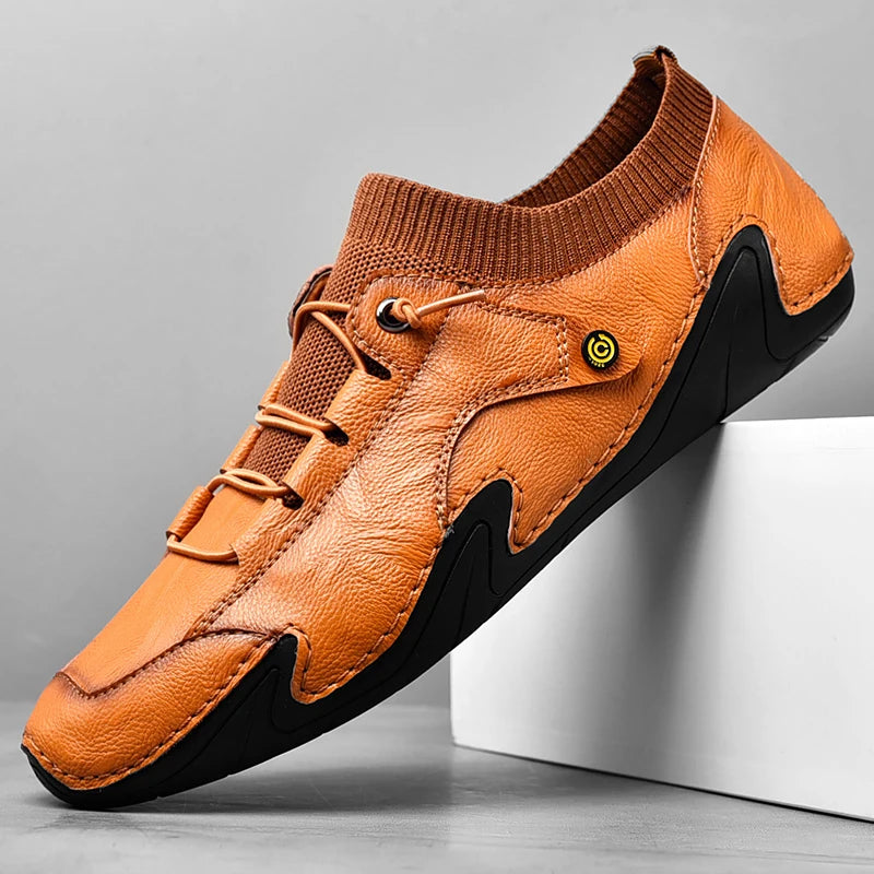 Hommes chaussures décontracté en cuir à la main hommes baskets respirant chaussures de conduite concepteur hommes mocassins mode mocassins Zapatos Hombre