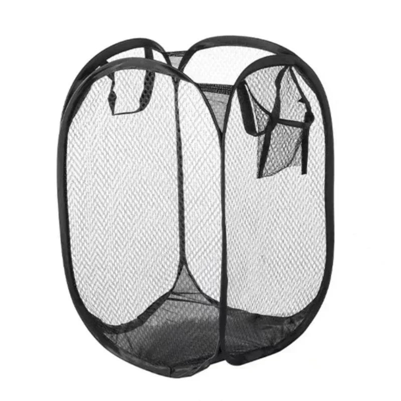 Mir de tri de linge sale pliant, cadre de lavage, sac de rangement en maille pour gril, organisateurs de linge, poudres de stockage, E27