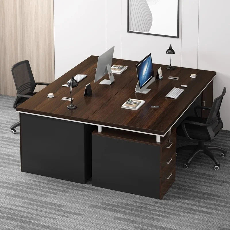 Modern Office Desks Double Staff Desk and Chair Combination Luxury Office Boss Desk Home Study Work Table Computer Table P