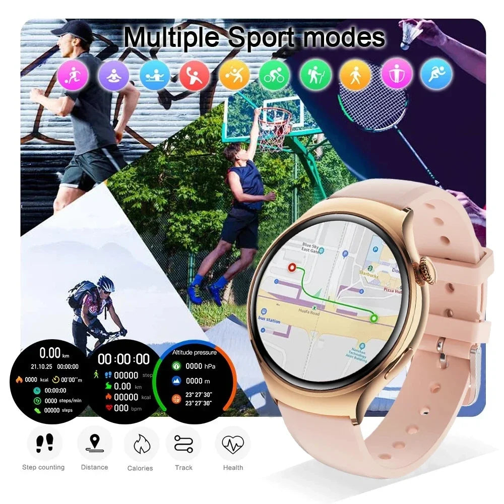 Montre connectée pour femmes, écran AMOLED HD, GPS, fréquence cardiaque, appel Bluetooth, étanche, pour l'extérieur, pour Xiaomi Ultra, nouvelle collection 2025