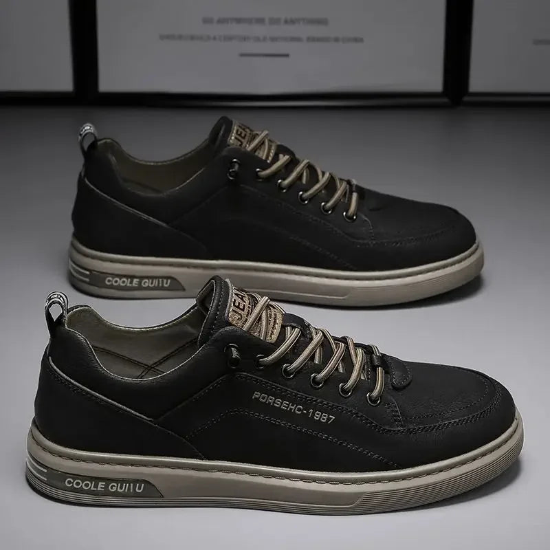 Baskets décontractées en cuir pour hommes, chaussures confortables et imperméables, grande taille 39-44, printemps 2023