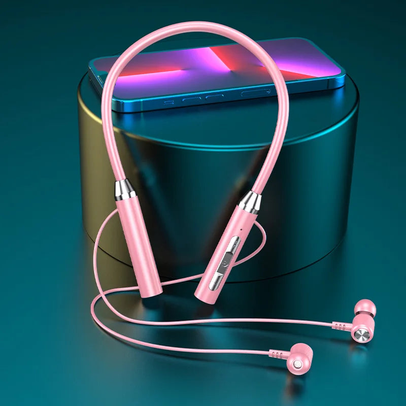 Écouteurs Bluetooth Casque sans fil Magnétique HIFI Sport Tour de cou Écouteurs TWS suspendus au cou Casque Blutooth sans fil avec micro