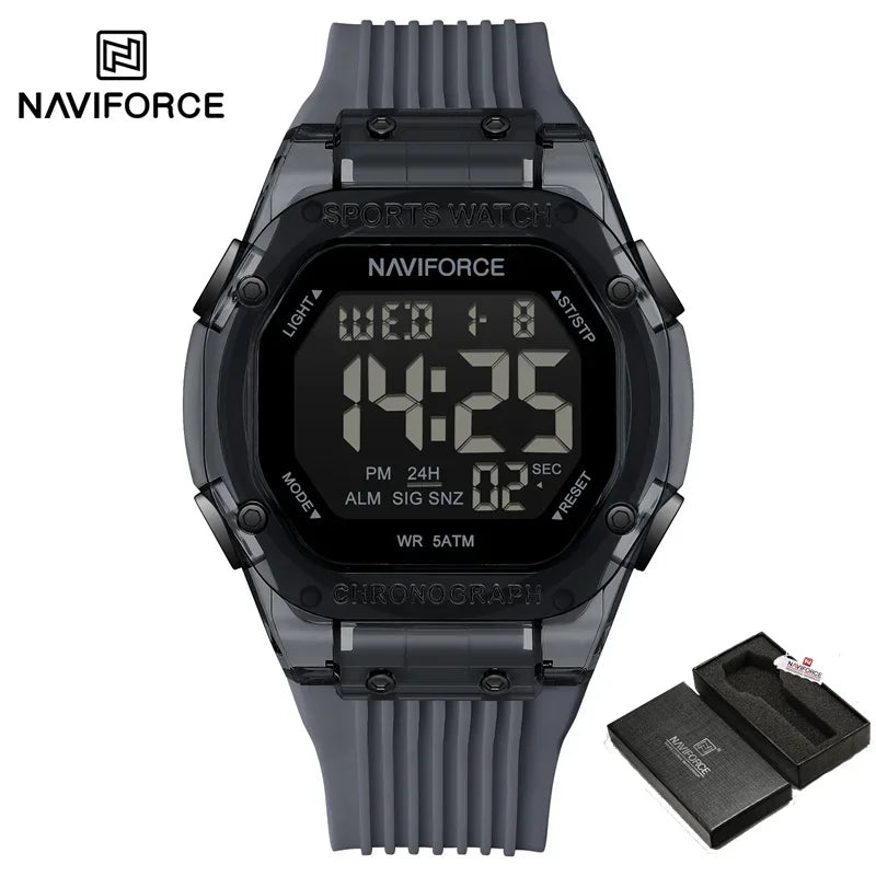 NAVIFORCE NF7113 montre pour hommes mode populaire bracelet en Silicone 5ATM étanche électronique Simple calendrier horloge