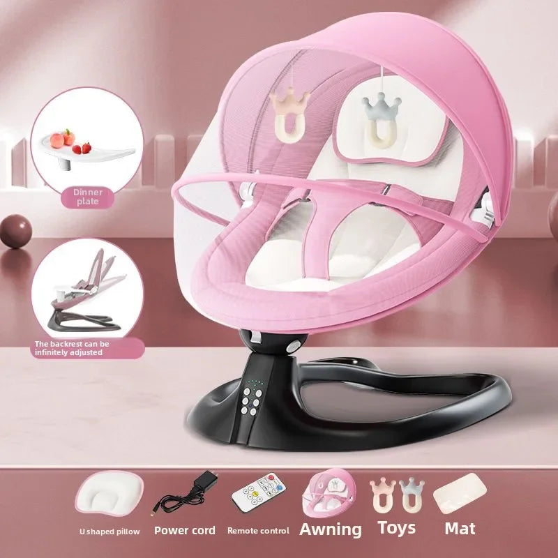 Électrique apaisant bébé bascule inclinable berceau chaise électrique nouveau-né et sieste nourrissons apaisant bascule bébé balançoires