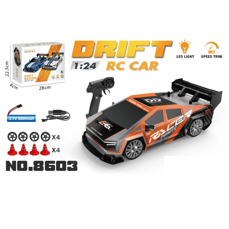 1:24 haute vitesse RC dérive voiture 2.4G 4WD télécommande Mini voiture de course compétition voiture de course jouet pour les enfants