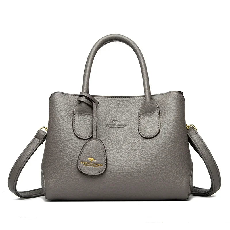 Sac à Main en Cuir PU à 3 Couches pour Femme, Sacoche de Luxe à Bandoulière de Bonne Qualité, à la Mode