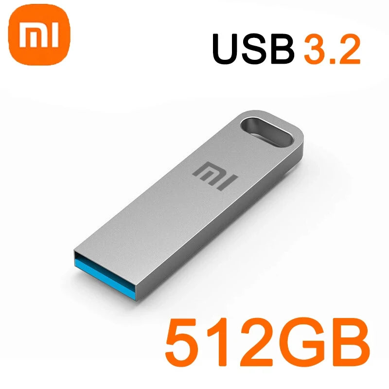 Xiaomi 2 to USB 3.2 clé USB haute vitesse métal U disque TypeC clé mémoire étanche SSD stockage PC téléphone transfert de données Portable