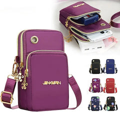 Sac à bandoulière pour téléphone portable pour femme, mini sacs, sac à monnaie de la colonne vertébrale, couverture de course au cou, portefeuille à 3 couches, mode pour maman