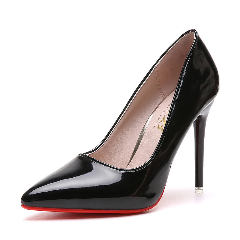 Grande taille 34-43 femmes talons hauts pointus robe en polyuréthane mariage talons hauts Zapatos Mujer talons hauts pour femmes