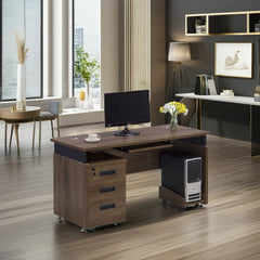 Mobilier de bureau moderne, bureau d'affaires, bureau exécutif avec rangement, bureau d'ordinateur en bois, application de bureau