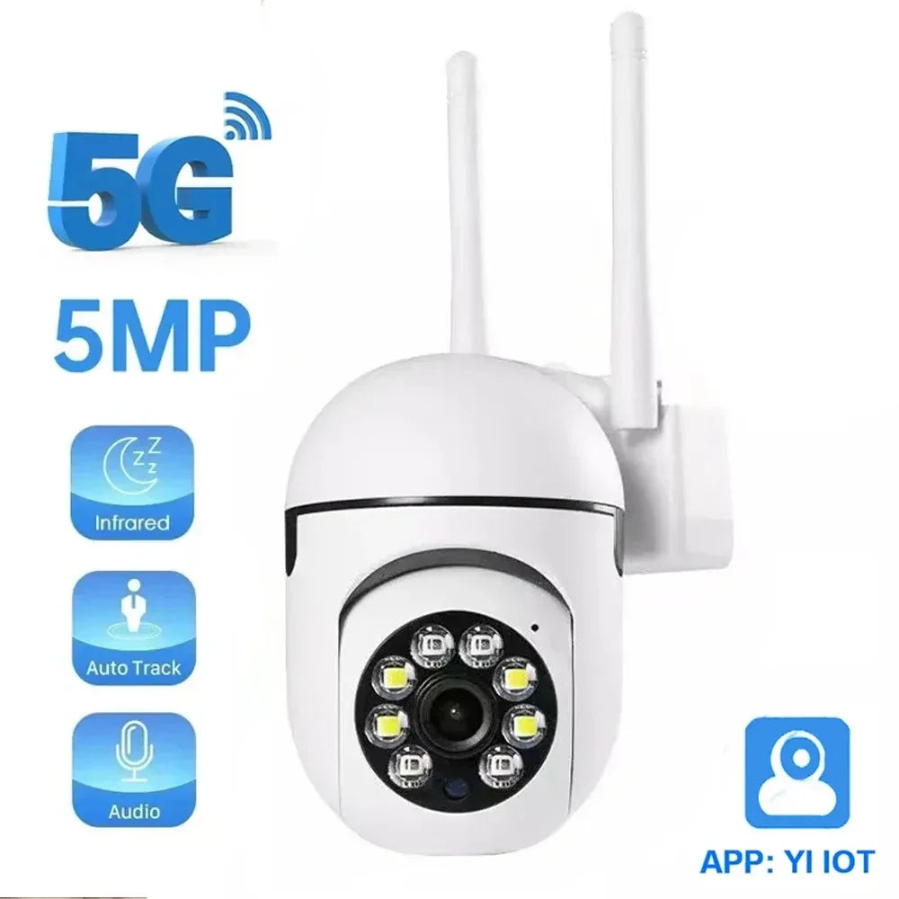 5MP YI IOT 5G 2.4G WiFi PTZ caméra utilisation intérieure suivi automatique caméra de Surveillance couleur Vision nocturne bébé moniteur Mini caméra