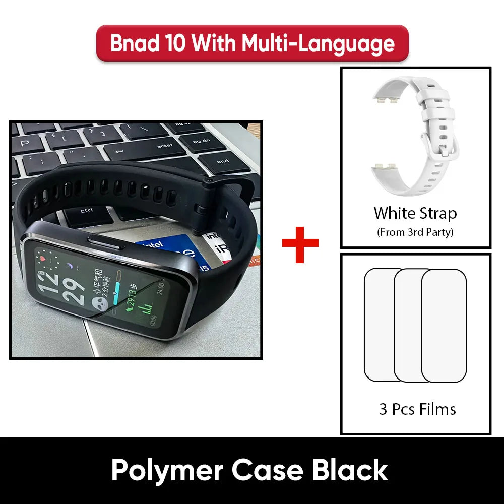 Montre connectée Huawei Band 10, originale, Compatible avec IOS et Android, suivi du sommeil, moniteur de santé, autonomie de 14 jours,