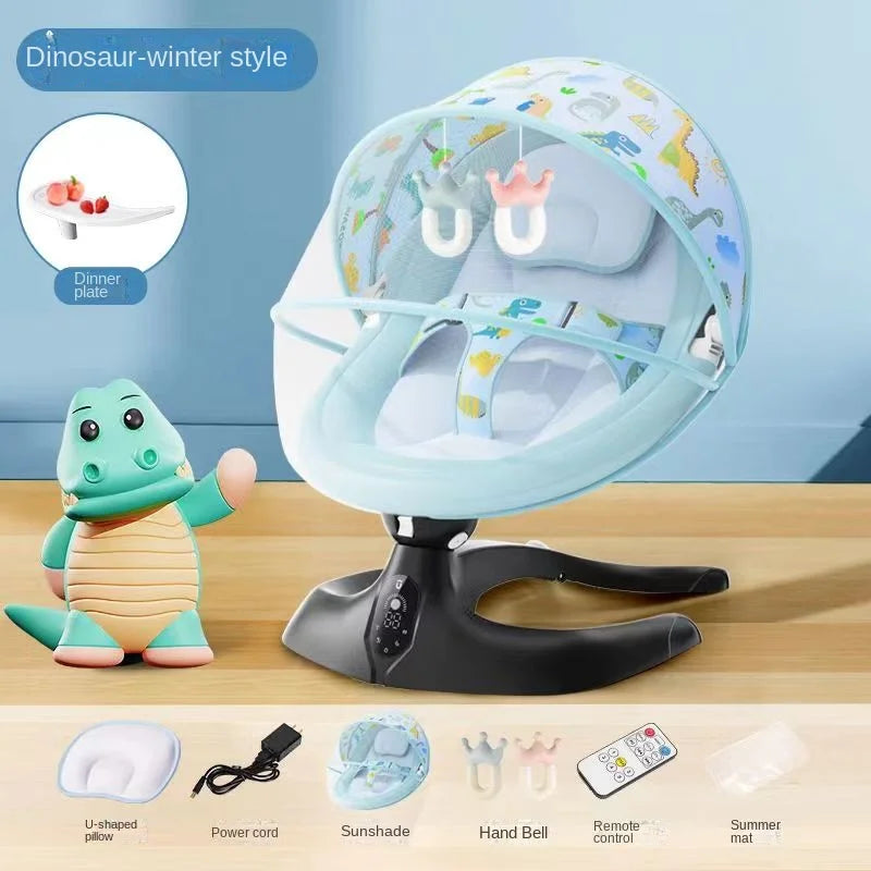 Chaise à bascule électrique Coax Baby God, chaise apaisante pour nouveau-né, berceau de sommeil pour bébé inclinable, lit pouvant s'asseoir et voiler