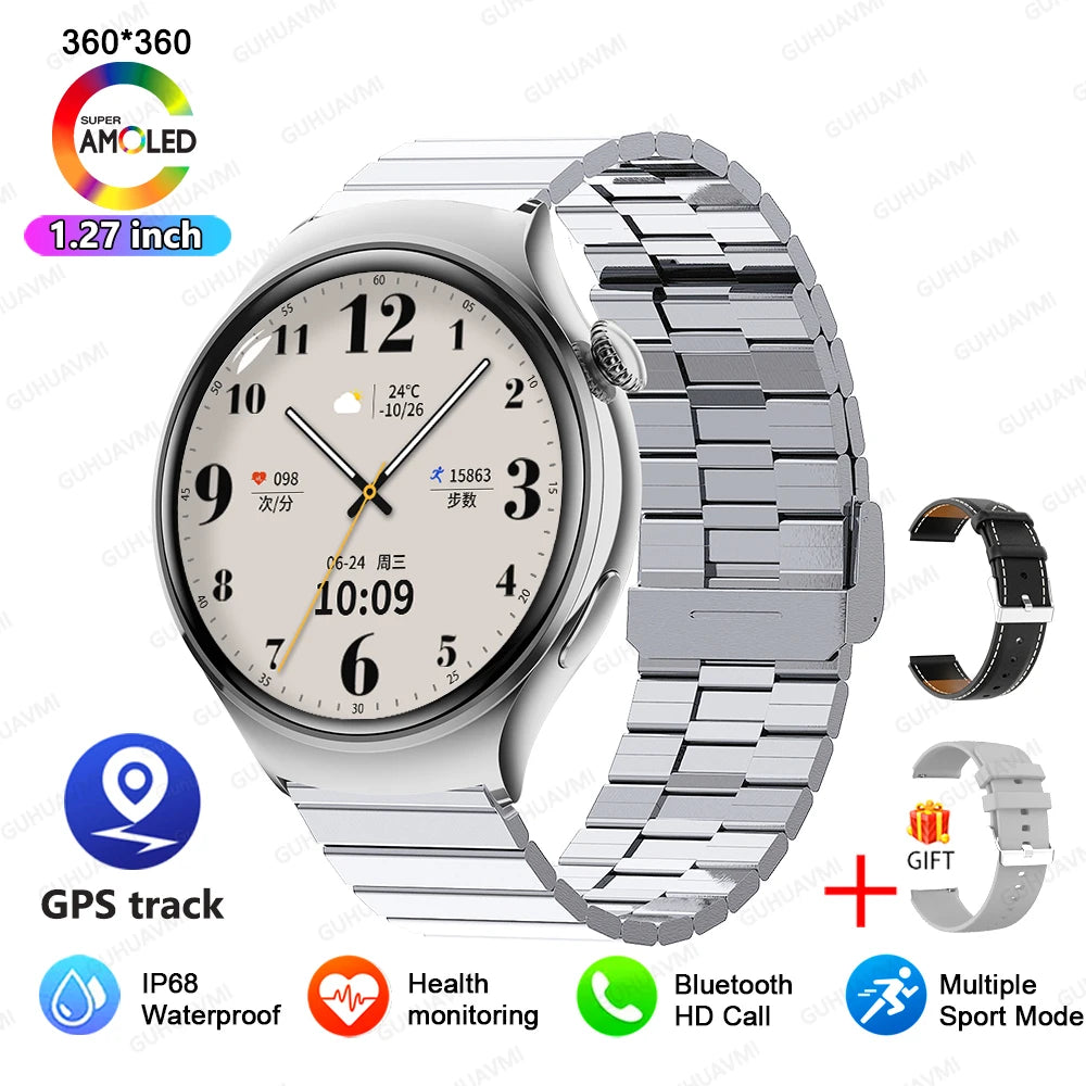Montre connectée pour femmes, écran AMOLED HD, GPS, fréquence cardiaque, appel Bluetooth, étanche, pour l'extérieur, pour Xiaomi Ultra, nouvelle collection 2025