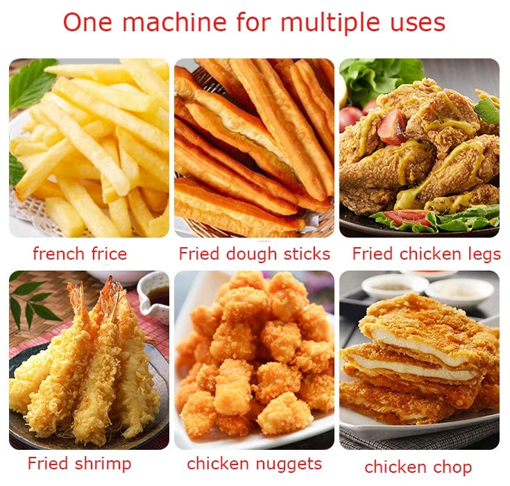 Industrie simple gaz friture maïs chien utilisé Propane friteuse Machine frites et poulet frit salle à manger rapide