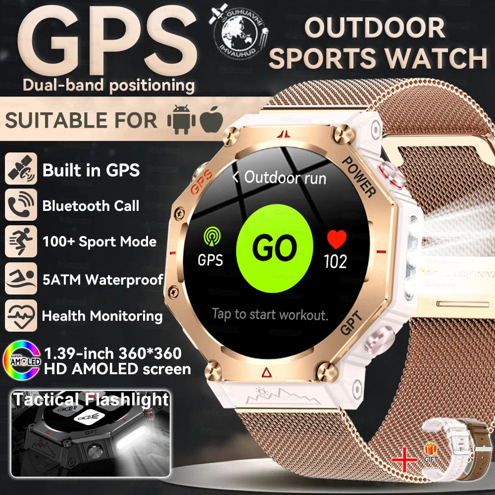 Nouveau t-rex 3 Ultra extérieur GPS montre intelligente 5TM étanche intégré double bande GNSS altimètre sport natation hommes montres intelligentes militaires