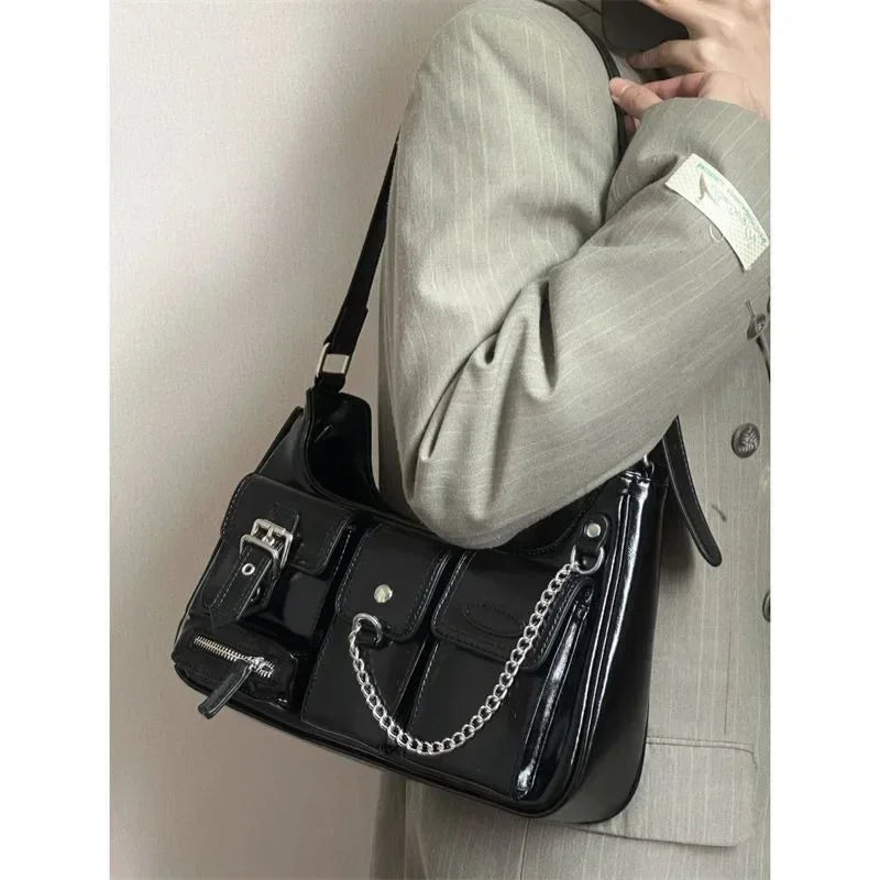 Richme Punk Bolso Mujer mode 2025 tendance nouveau Design chaînes bandoulière sacs à bandoulière Harajuku Y2k PU individualité dames sacs