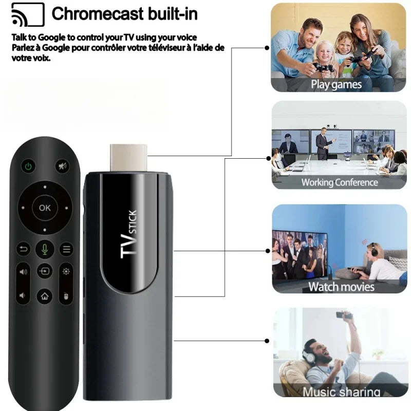 MX10 F3/MX10 mini TV stick h618 android13 ATV 4K HD TV box 2.4/5G WiFi récepteur TV intelligent pour Google YouTube Netflix media player