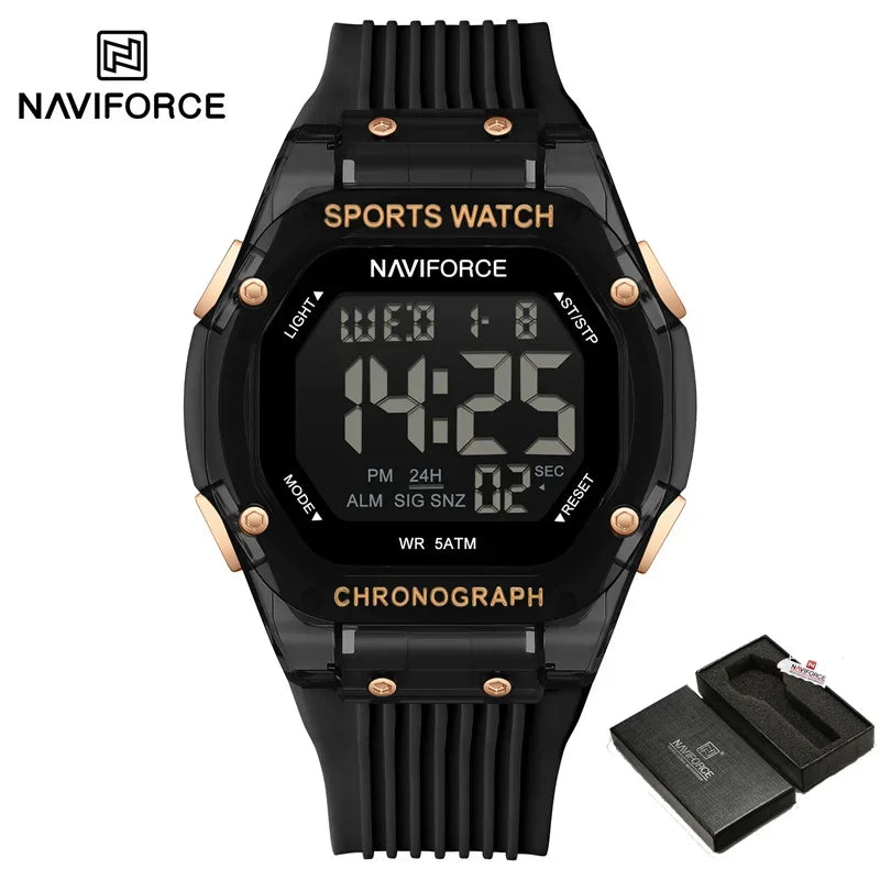 NAVIFORCE NF7113 montre pour hommes mode populaire bracelet en Silicone 5ATM étanche électronique Simple calendrier horloge