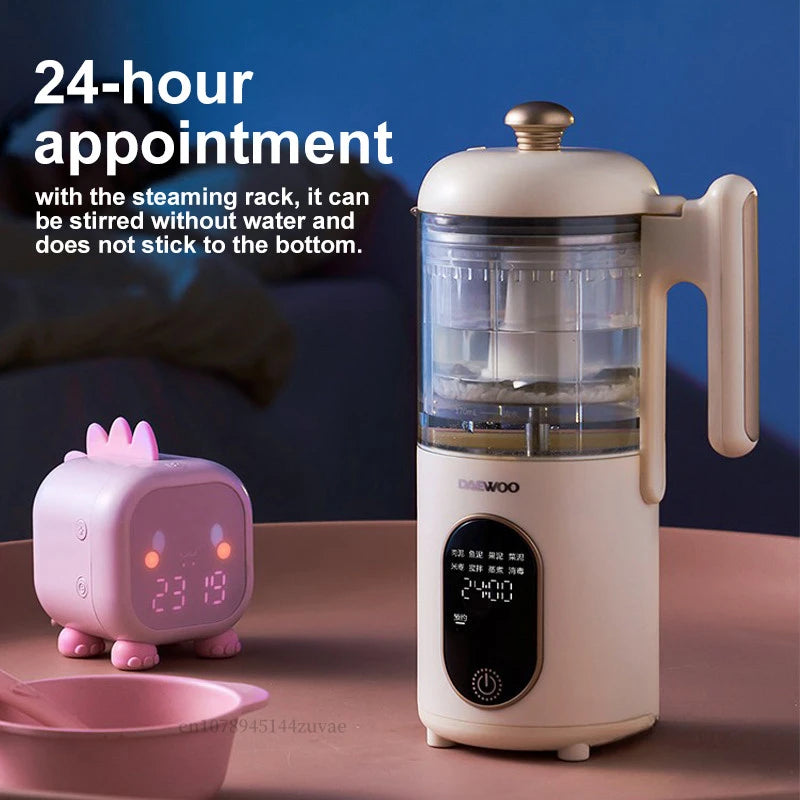 DAEWOO-Mélangeur d'aliments multifonction pour bébé, centre commercial, robot ménager pour bébé, cuisson à la vapeur automatique, supplément d'arrête, 250ml