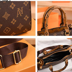 Sac à bandoulière monogramme imprimé en cuir pour femme, sac à main à bandoulière unique, sacs à main de créateur de luxe, nouvelle marque, 2025