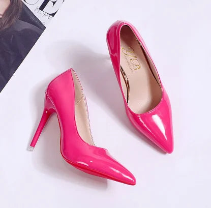 Grande taille 34-43 femmes talons hauts pointus robe en polyuréthane mariage talons hauts Zapatos Mujer talons hauts pour femmes