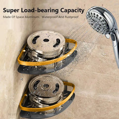 Étagères de salle de bain de luxe sans perçage, étagère murale de douche en aluminium antirouille, porte-serviettes et shampoing, organisateur de salle de bains, accessoire