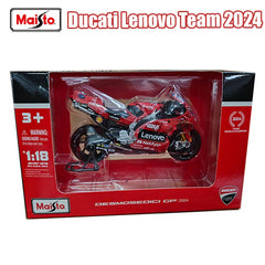 Maisto 1:18 Ducati Lenovo Équipe 2024 # 1 Francesco Bagnaia # 23 Enea Bastiani Simulation alliage moulé sous pression modèle de course de moto jouet