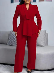 2 pièces femmes ensembles grande taille nouveauté correspondant deux pièces ensembles Blazer manteau haut pantalon costumes tenues vêtements