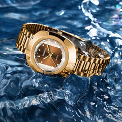 Belle montre de personnalité d'affaires en or montre à quartz décontractée à la mode