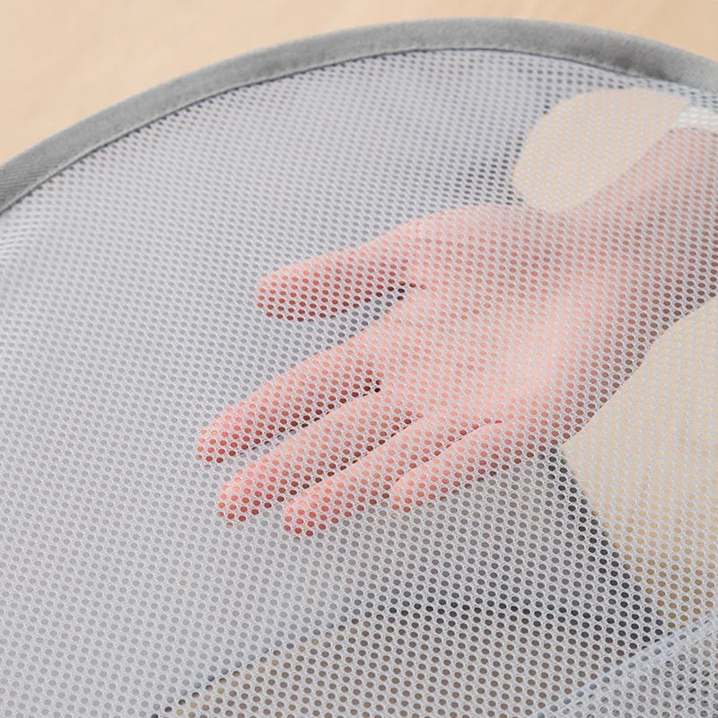 Panier à linge pliant cloison vêtements sales tri sac en maille organisateur de salle de bain épaissi avec cadre seau de rangement en tissu