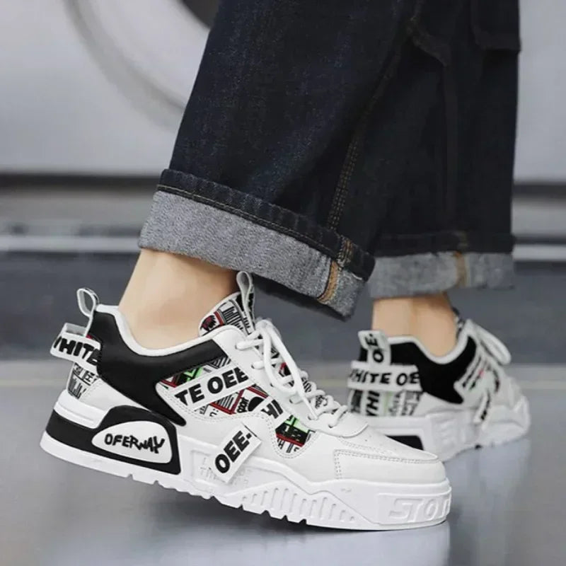 Chaussures de mode pour hommes nouvelles chaussures de Skateboard plate-forme espadrilles décontractées Design tendance Patchwork maille hommes chaussures Tenis Masculino