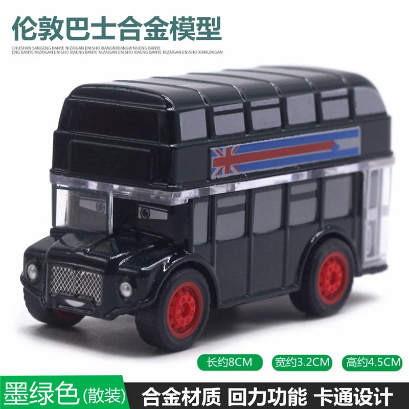 Mignon moulé sous pression en alliage métal voiture Bus moteur Tricycle moto Taxi modèle jouet enfants cadeau d'anniversaire
