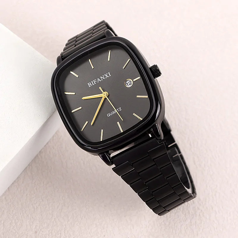 Hommes d'affaires montre à Quartz étanche de luxe bleu argent bande d'acier montres femmes mode calendrier Relogio Feminino en gros