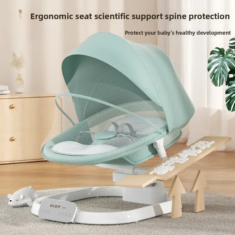 Chaise à bascule électrique pour nouveau-né, essentiels, pour berceau de bébé, berceau électrique, chaise à bascule automatique, panier de couchage Musical pour nourrissons