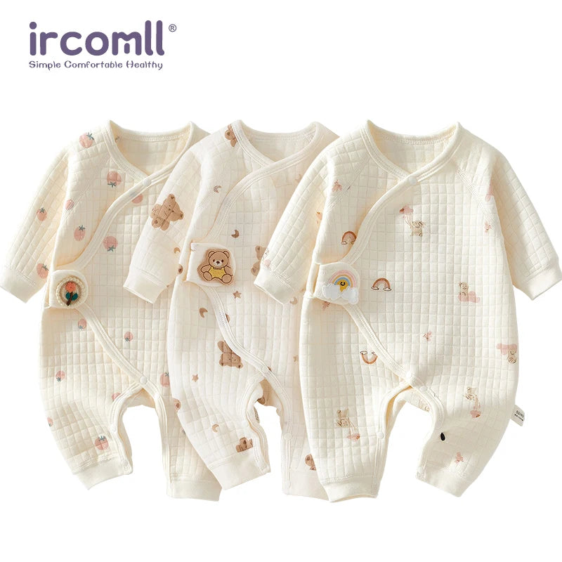Ircomll nouveau-né bébé vêtements automne hiver chaud coton bébé barboteuses pyjamas pour filles garçons infantile vêtements de maison bébé vêtements