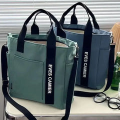 Sac à main en toile imperméable et Nylon, fourre-tout décontracté de grande capacité, sacoches simples à la mode pour écolière, nouvelle collection 2024