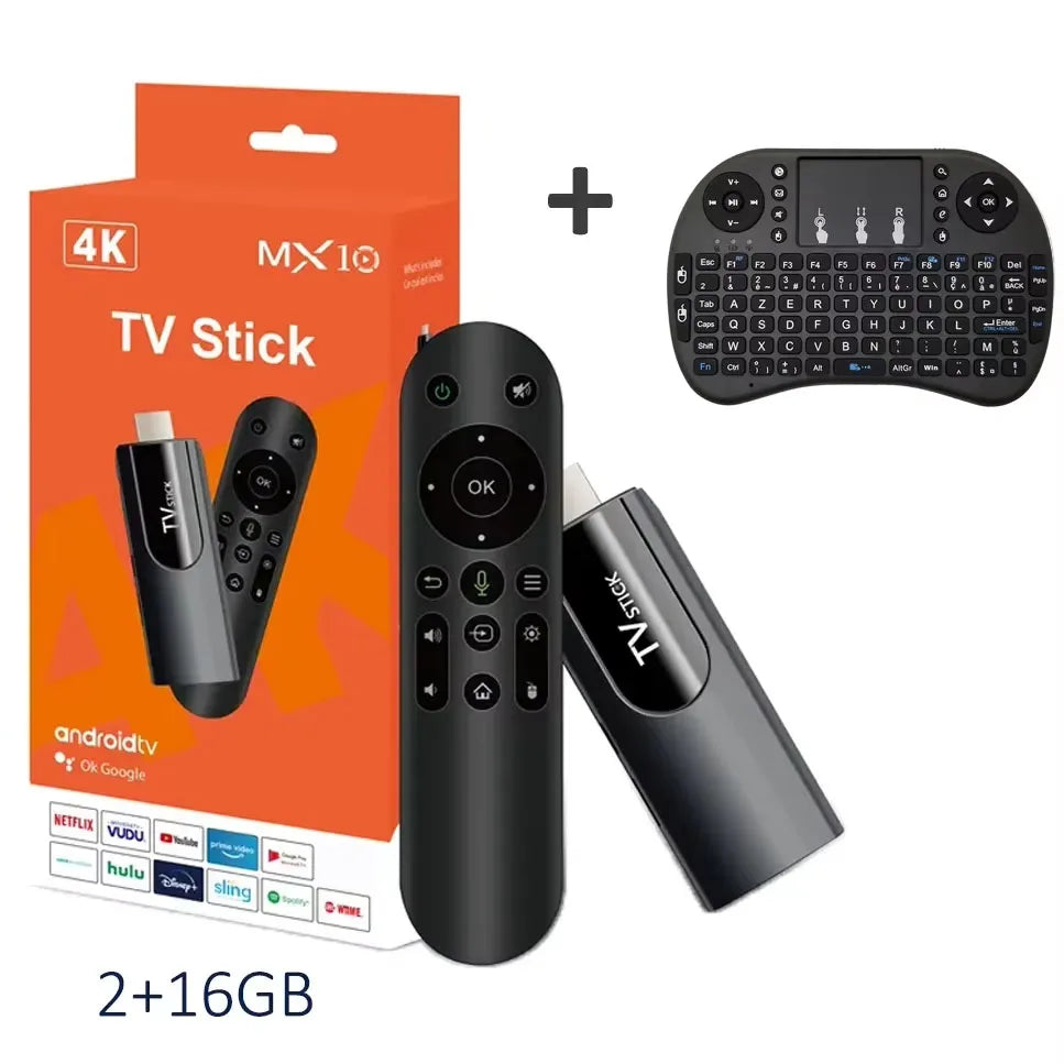 Mini TV Stick pour Google Promettant Netflix Media First, Android 13, H618, RL, 4K, HD, TV Box, 2.4, 5G WiFi, Récepteur intelligent, MX10, F3, MX10