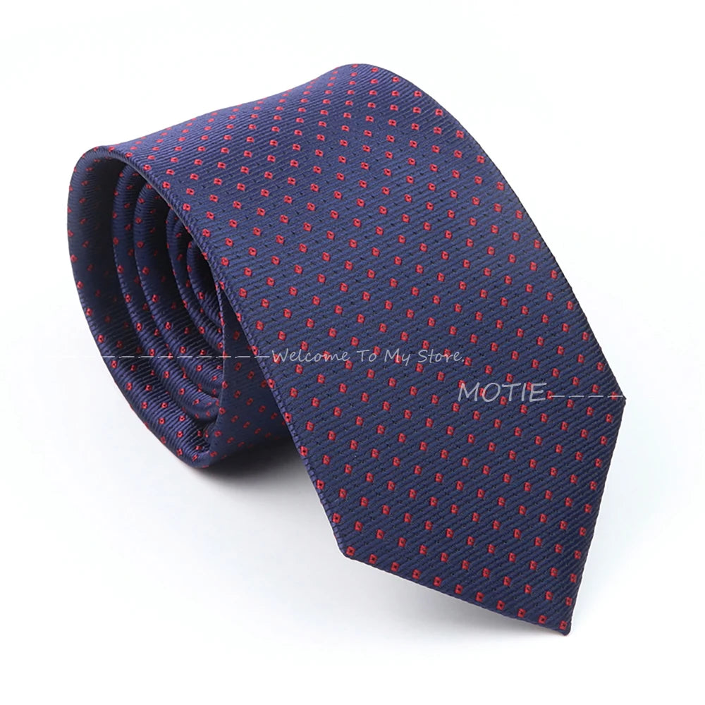 Cravates en polyester rayées gracieusement plaidées cravates rouges bleues cravate pour groupe fête bureau chemise col costume accessoires décoratif