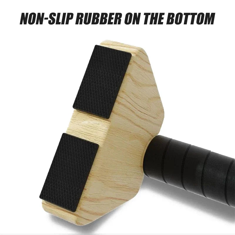 Poignées de support de traction, barre de poussée en bois de hêtre, équipement d'exercice de calhénie pour la maison, barre de parallèles en bois pour utilisation au sol